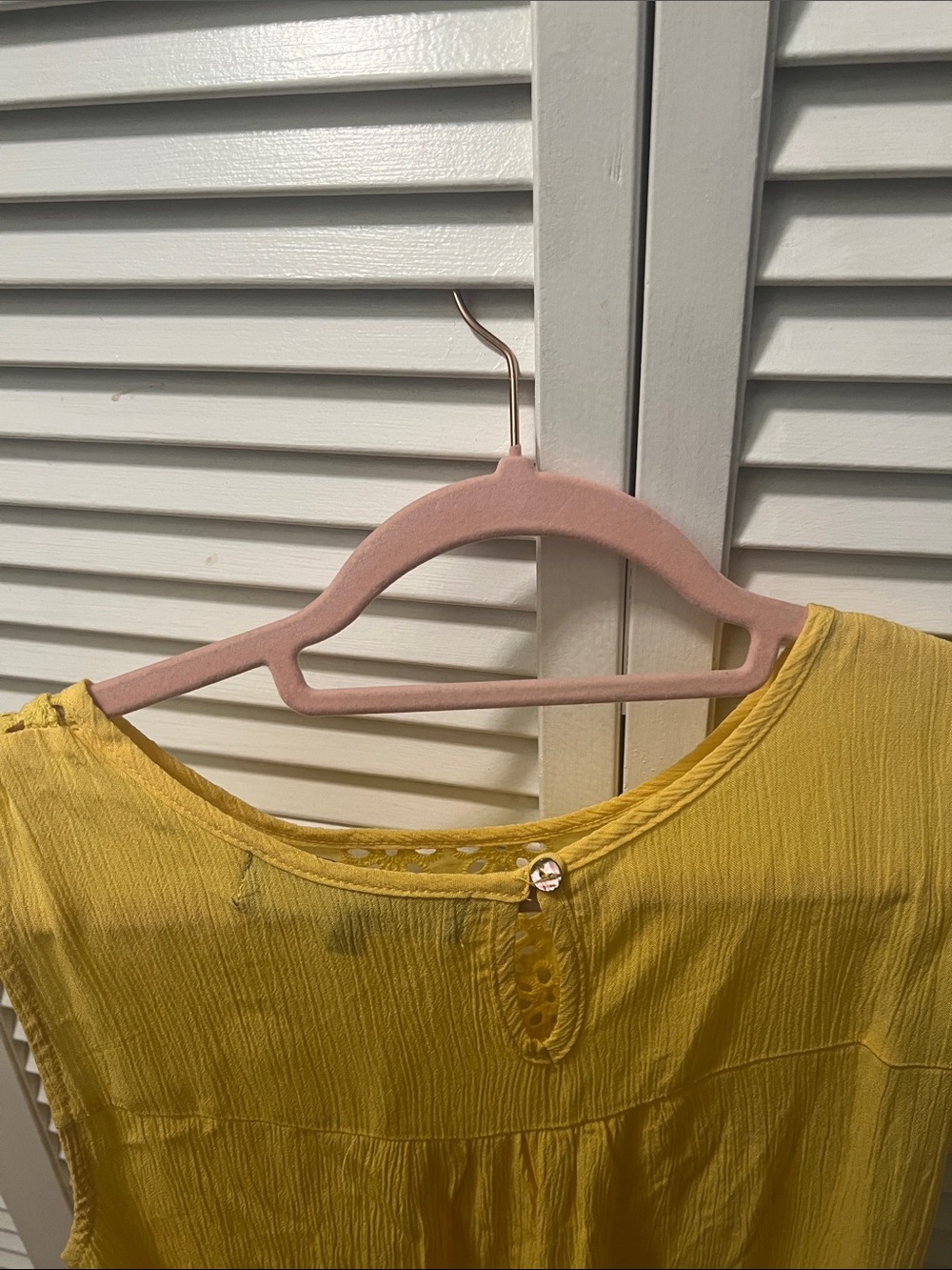 #1936* Sunshine Crochet Yoke Sleeveless Tank Top - Picture 3 of 12